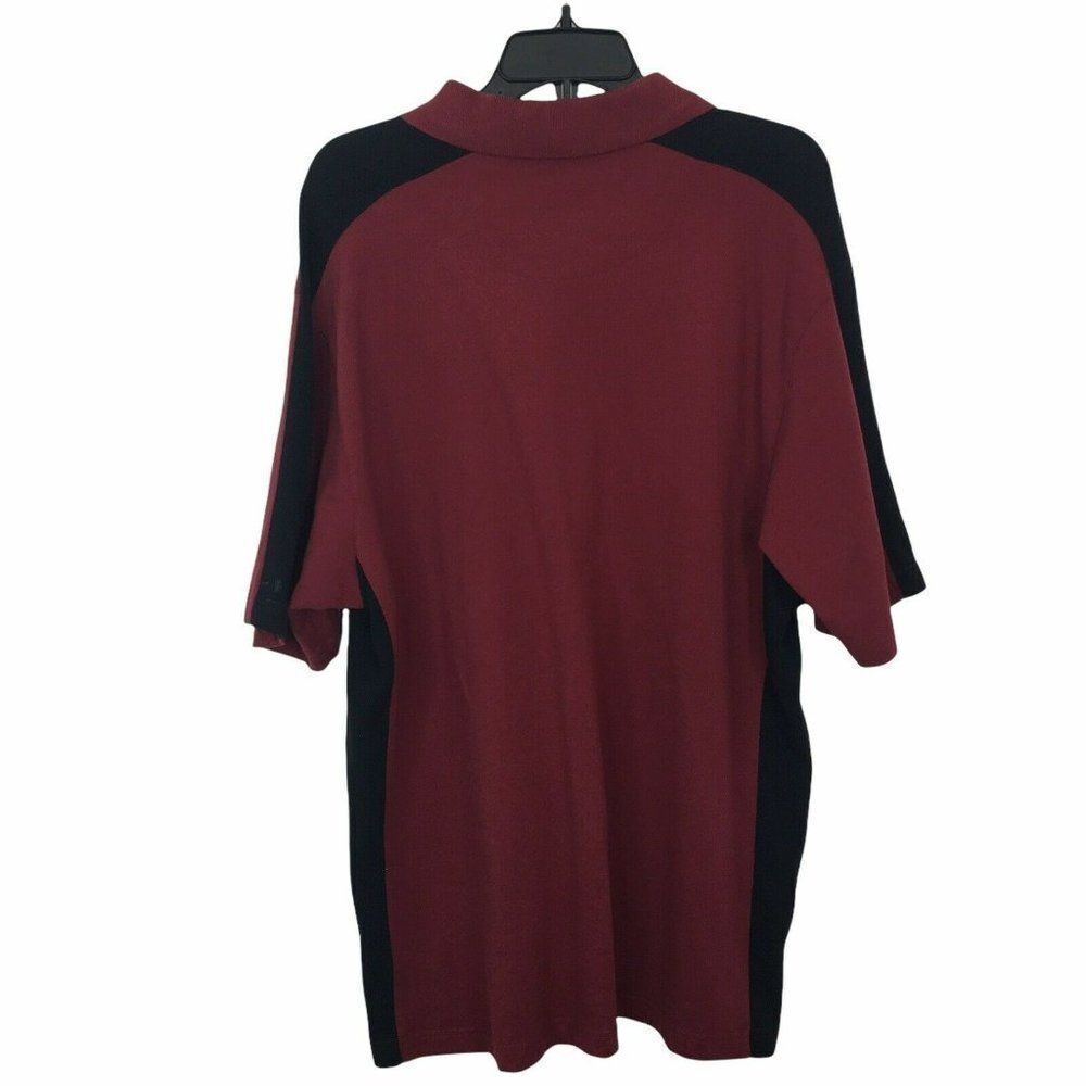 NIKE GRAND SLAM POLO SHIRT MENS SIZE LARGE MAROON BLACK GOLF PULLOVER - Picture 3 of 6